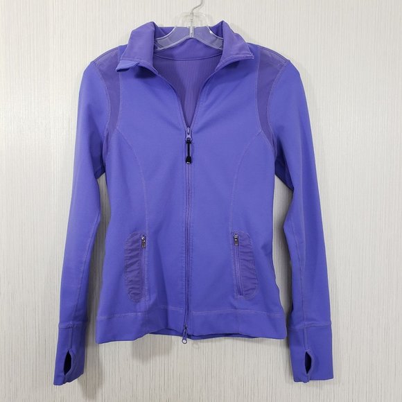 Zella Zippered fleecy jacket with mesh shoulder details - Picture 1 of 15